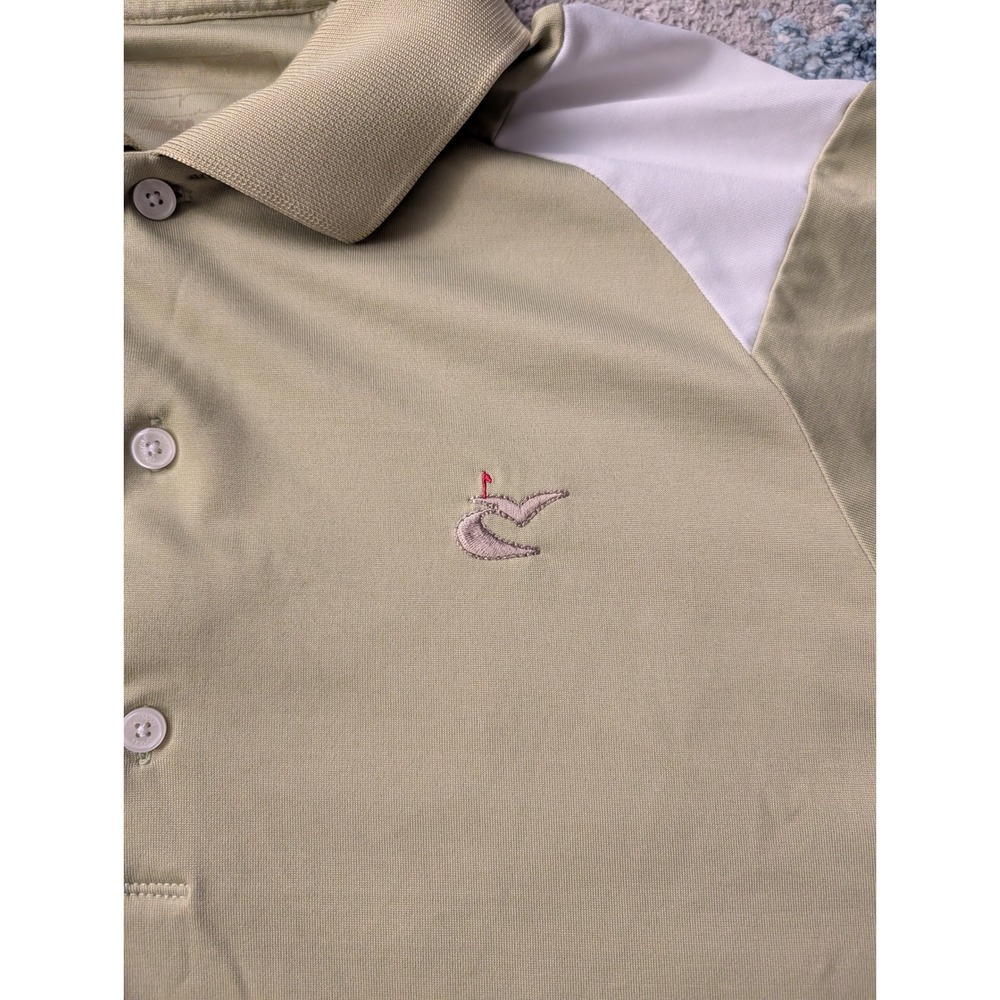 Greg Norman Mens XL Golf Polo Shirt Sage Green White Colorblock Shark Logo XL/TG - Picture 4 of 9